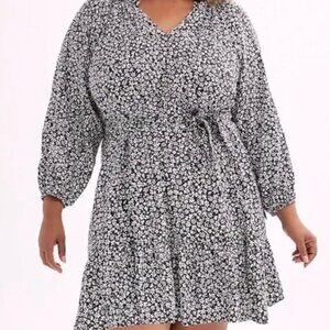 Women's Sonoma Goods For Life® Polished Split Neck Ruffle Dress Plus Size 3X NWT